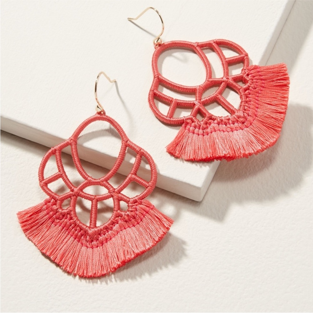Stella & Dot Summer Statement Earrings - Coral